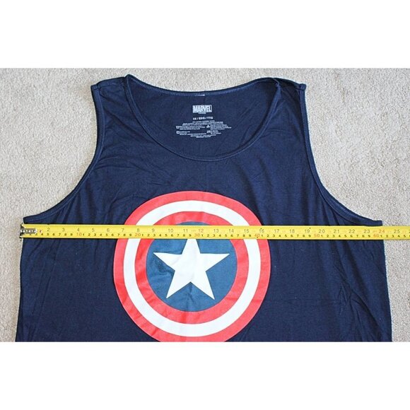 Captain America - Marvel - Simple Shield Tank, Women's 2X Plus - Picture 4 of 8